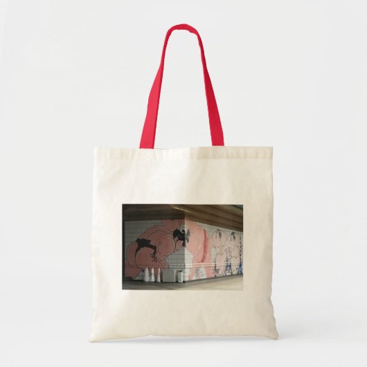 Sumo Muurschildering Kunst Tote Bag (Voorkant)