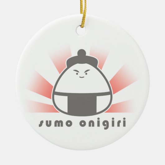Sumo Onigiri Keramisch Ornament (Voorkant)