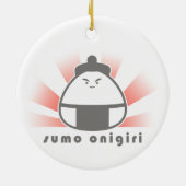 Sumo Onigiri Keramisch Ornament (Achterkant)