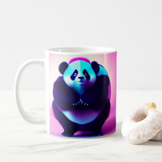 Sumo Panda The Bamboo Gnasher, Coffee Mok (Met donut)
