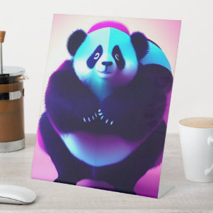 Sumo Panda The Bamboo Gnasher, Pedestal Sign Reclamebord Met Voetstuk