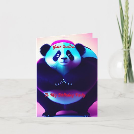 Sumo Panda The Bamboo Gnasher, uitnodiging van Bir (Voorkant)