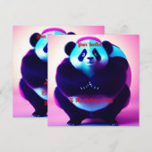 Sumo Panda The Bamboo Gnasher, uitnodiging van Bir (Voorkant / Achterkant)