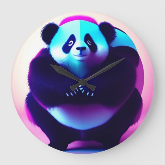 Sumo Panda The Bamboo Gnasher, Wall Clock Grote Klok (Voorkant)