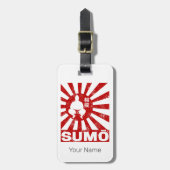 Sumo Retro Wrestler Japans  Ontwerp Bagagelabel (Voorkant verticaal)