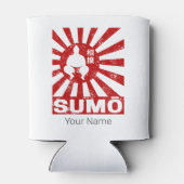 Sumo Retro Wrestler Japans Ontwerp Blikjeskoeler (Achterkant)