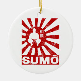 Sumo Retro Wrestler Japans Ontwerp Keramisch Ornament