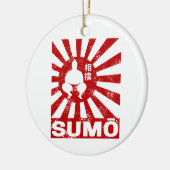 Sumo Retro Wrestler Japans Ontwerp Keramisch Ornament (Links)
