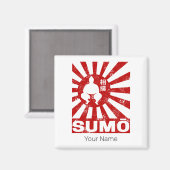 Sumo Retro Wrestler Japans  Ontwerp Magneet (Voorkant / Achterkant)