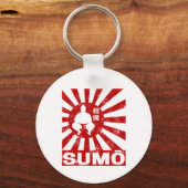 Sumo Retro Wrestler Japans  Ontwerp Sleutelhanger (Voorkant)
