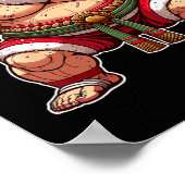 Sumo Santa Japanse worstelaar Japan Cool Kerstmis Poster (Hoek)
