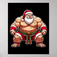 Sumo Santa Japanse worstelaar Japan Cool Kerstmis