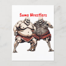 Sumo Skelet Wrestlers in actie