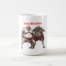Sumo Skelet Wrestlers in actie Koffiemok