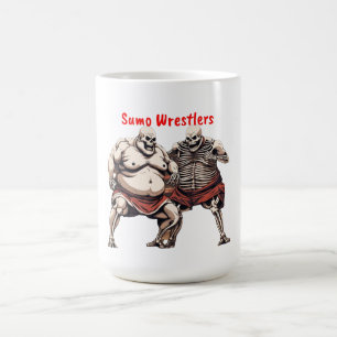 Sumo Skelet Wrestlers in actie Koffiemok