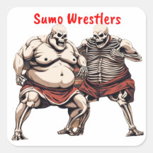Sumo Skelet Wrestlers in actie