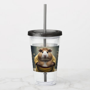 "Sumo Squeakdown: De Machtige Cavia Worstelaar" Acryl Drinkbeker