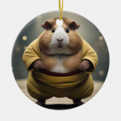 Sumo Squeakdown: de machtige cavia worstelaar Keramisch Ornament (Voorkant)