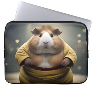Sumo Squeakdown: de machtige cavia worstelaar Laptop Sleeve