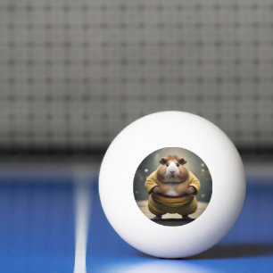 "Sumo Squeakdown: De Machtige Cavia Worstelaar" Pingpongbal