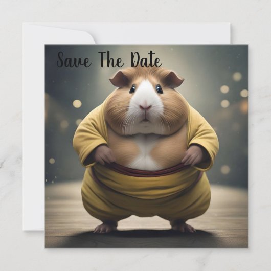 Sumo Squeakdown: de machtige cavia worstelaar Save The Date (Voorkant)
