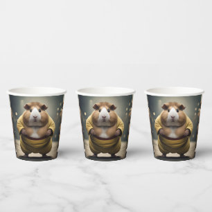 "Sumo Squeakdown: De Mighty Guinea Pig Worstelaar" Papieren Bekers