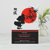 Sumo verjaardag thema kaart (Staand voorkant)