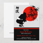 Sumo verjaardag thema kaart (Voorkant / Achterkant)