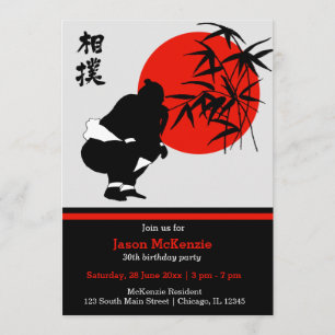 Sumo verjaardag thema kaart