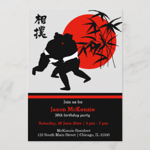 Sumo verjaardag thema kaart