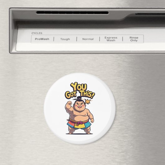 Sumo worstelaar met de motivatie "You Got This!" Magneet (Insitu (Vaatwasser))