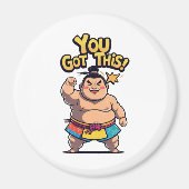 Sumo worstelaar met de motivatie "You Got This!" Magneet (Voorkant)