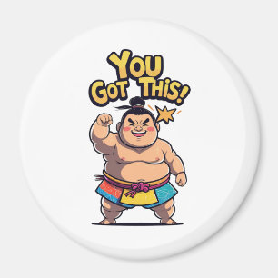 Sumo worstelaar met de motivatie "You Got This!" Magneet