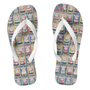 "Sumo Worstelaars (1852) Flip Flops" Teenslippers