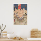 Sumo Worstelen Poster Japanse Houtblokprint (Keuken)