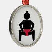 Sumo worstler metalen ornament (Rechts)