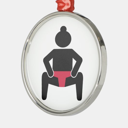 Sumo worstler metalen ornament (Links)