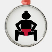 Sumo worstler metalen ornament (Voorkant)