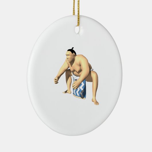 Sumo Wrestler 3 Keramisch Ornament (Rechts)
