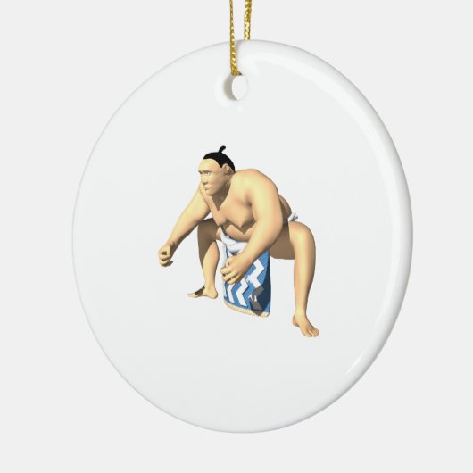 Sumo Wrestler 3 Keramisch Ornament (Links)