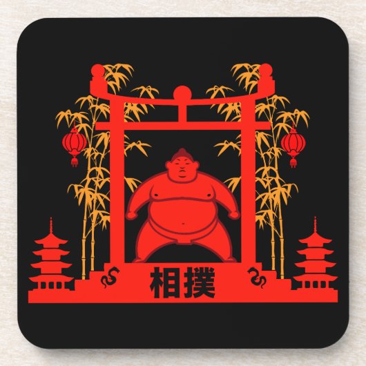 Sumo Wrestler Bier Onderzetter (Voorkant)