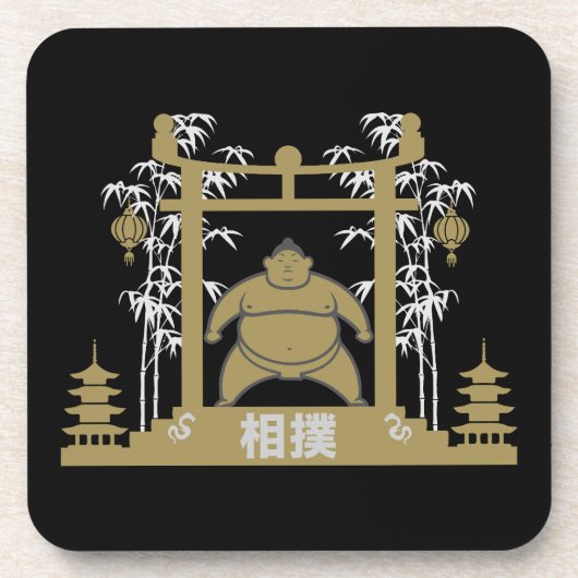 Sumo Wrestler Bier Onderzetter (Voorkant)