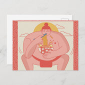 Sumo Wrestler Briefkaart (Voorkant / Achterkant)