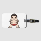 Sumo Wrestler Cartoon Japan Japans kruipen Bagagelabel (Voorkant (horizontaal))