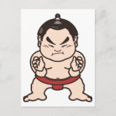 Sumo Wrestler Cartoon Japan Japans kruipen Briefkaart (Voorkant)
