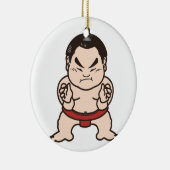 Sumo Wrestler Cartoon Japan Japans kruipen Keramisch Ornament (Rechts)