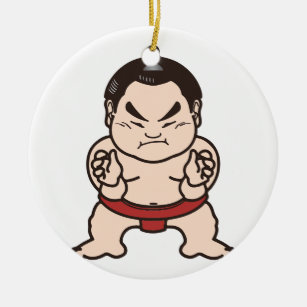 Sumo Wrestler Cartoon Japan Japans kruipen Keramisch Ornament
