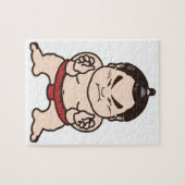 Sumo Wrestler Cartoon Japan Japans kruipen Legpuzzel (Horizontaal)