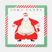 Sumo Wrestler Christmas Magneet (Voorkant)