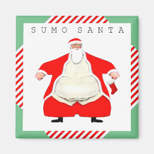 Sumo Wrestler Christmas Magneet